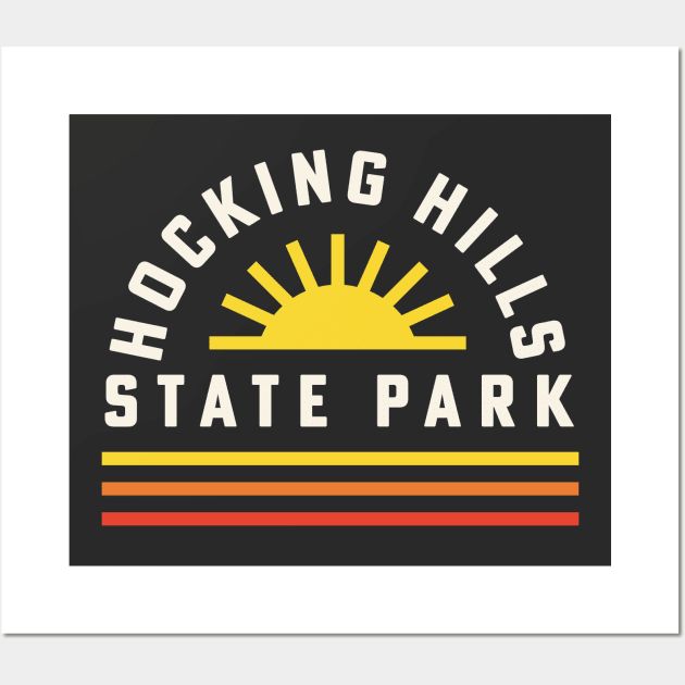 Hocking Hills State Park Ohio Retro Vintage Sunshine Wall Art by PodDesignShop